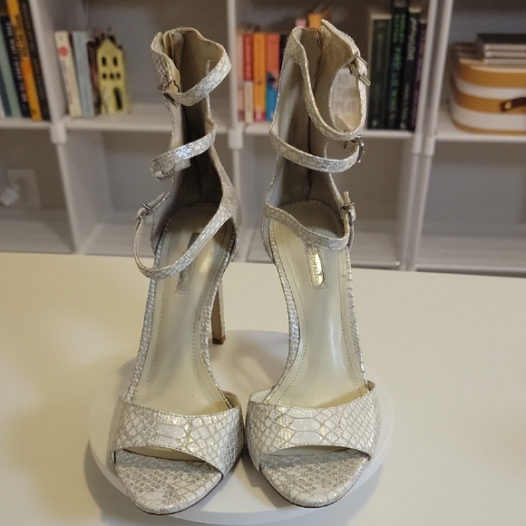 BCBGeneration Shoes - BCBGeneration Snakeskin Strappy Heels